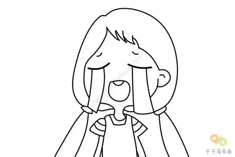 狰狞的漫画表情简笔画人物表情包简笔画大哭的女孩女生动漫表情简笔画