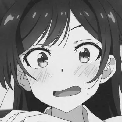 动漫人物头像黑白