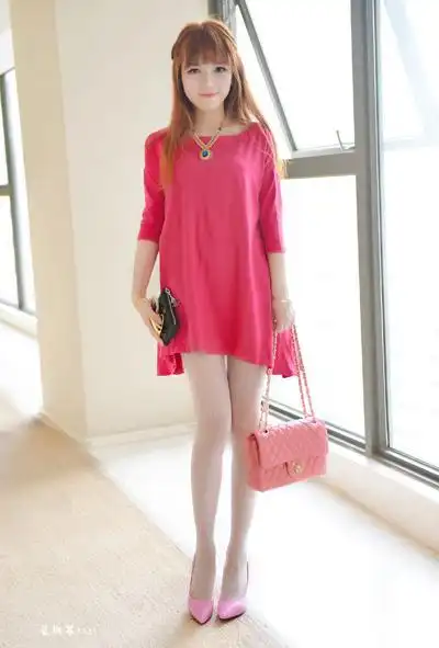 粉色系高跟鞋经典时尚搭配