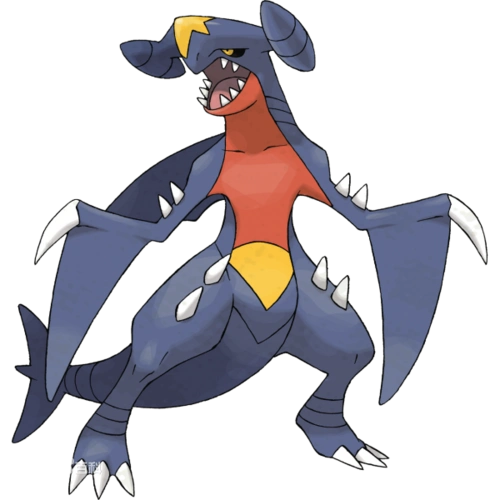 精灵宝可梦圆陆鲨简笔画