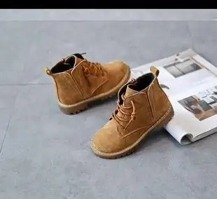 小男孩时尚 短靴 宝宝马丁靴外穿靴子小女孩中童小孩女童鞋 新款