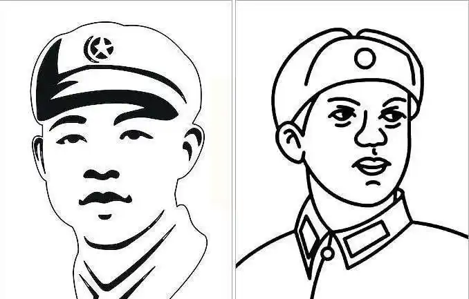 画雷锋肖像简笔画