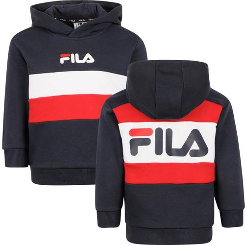 斐乐fila蓝色服装|logo hoodie in blue