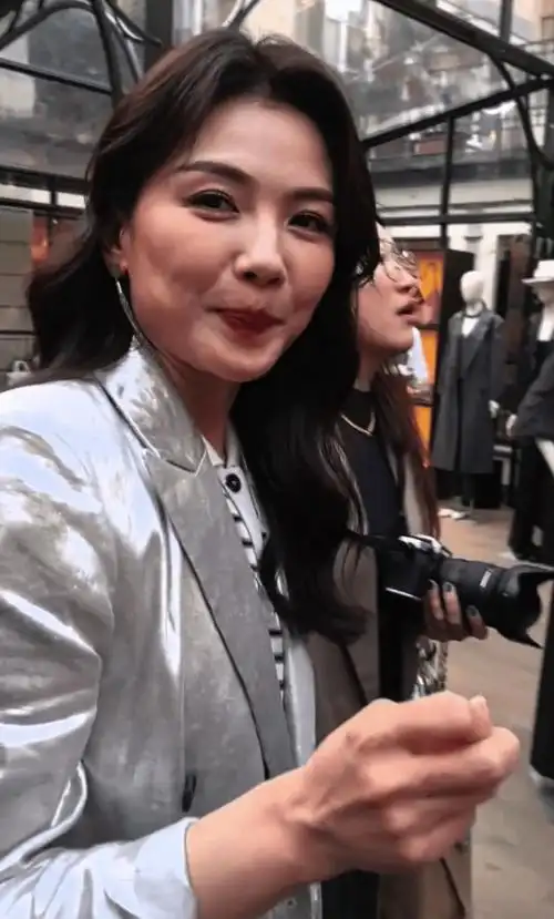 鱼尾纹清晰可见;双颊不再饱满紧致,面部肌肉松弛,苹果肌向下移位导致