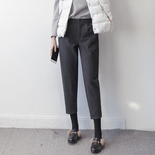 满49元减5元 搭配马丁靴裤毛呢哈伦裤女秋冬2022新款七分小个子八九分