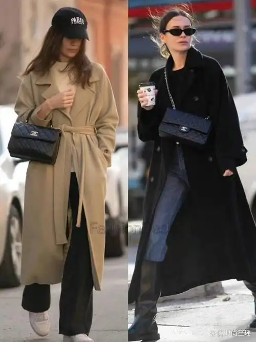 看欧美街拍才发现:"大衣 直筒裤"这么高级,随便一穿很有气场