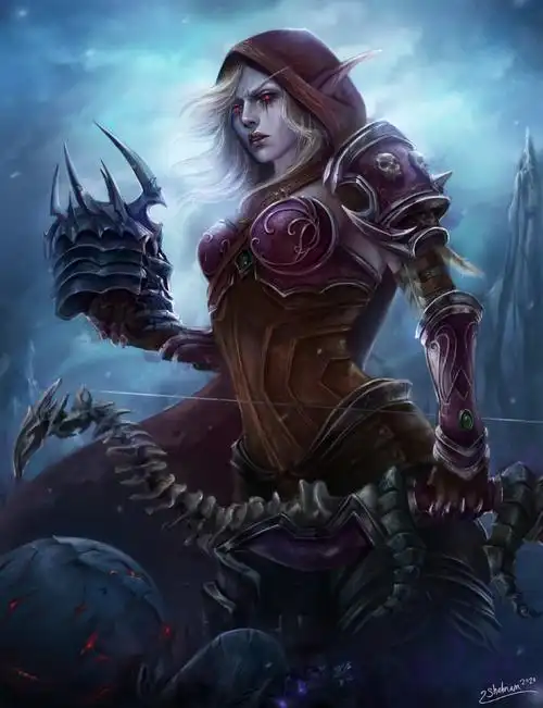 魔兽同人画作:独立在冰封王座 噬渊从者希尔瓦娜斯 - 178魔兽世界专区