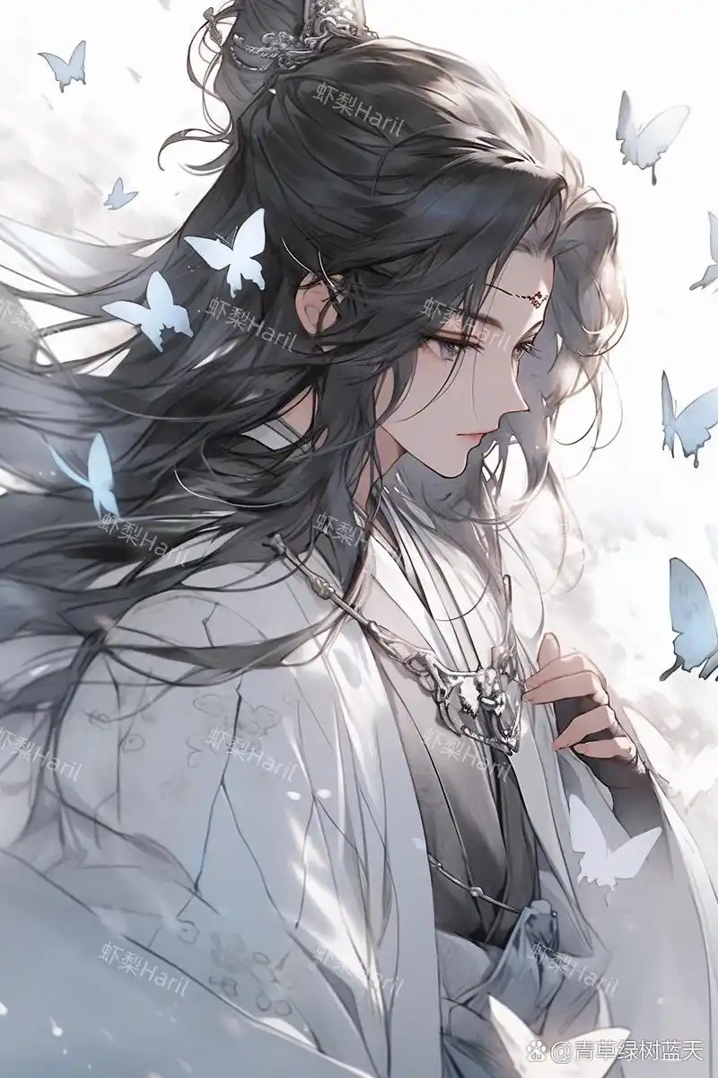 古风·修仙·美男(第八弹)|   蝶萦 白衣少年7015翩翩灵蝶