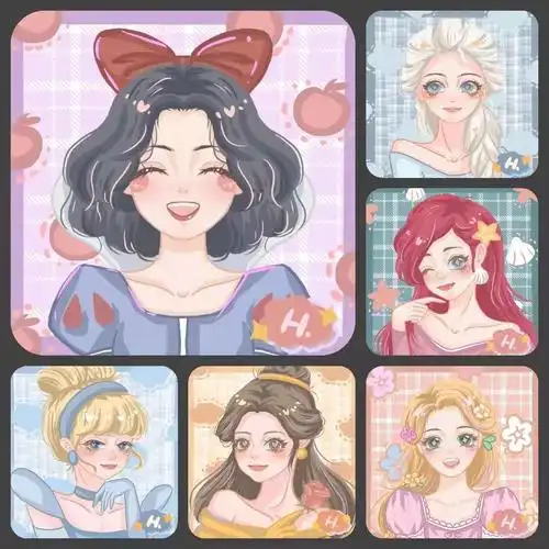 闺蜜头像78迪士尼公主系列头像白雪公主