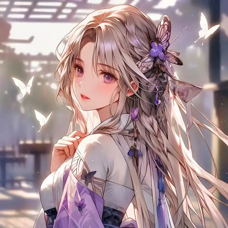 紫色系女生头像,每一张都好美.#女生头像 #优质头像 #动漫 - 抖音