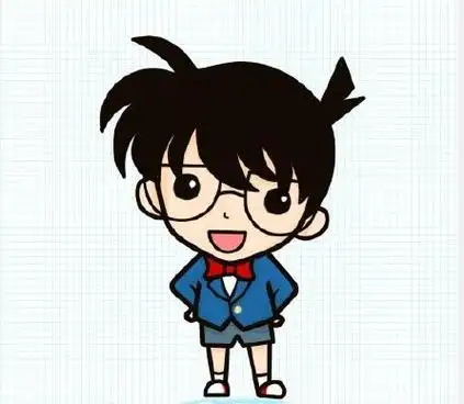 简笔画人物q版柯南