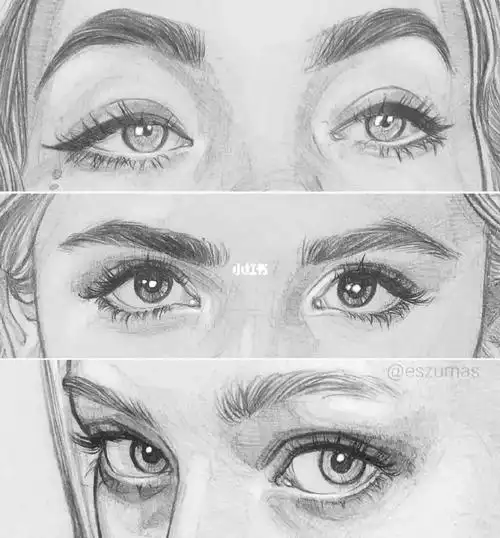 素描眼睛手绘素材