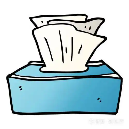 卡通涂鸦盒的纸巾