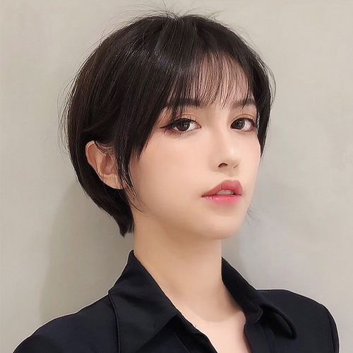 唐妮  初恋头假发女短发 日系网红帅气中性自然少女圆脸学生头全头套