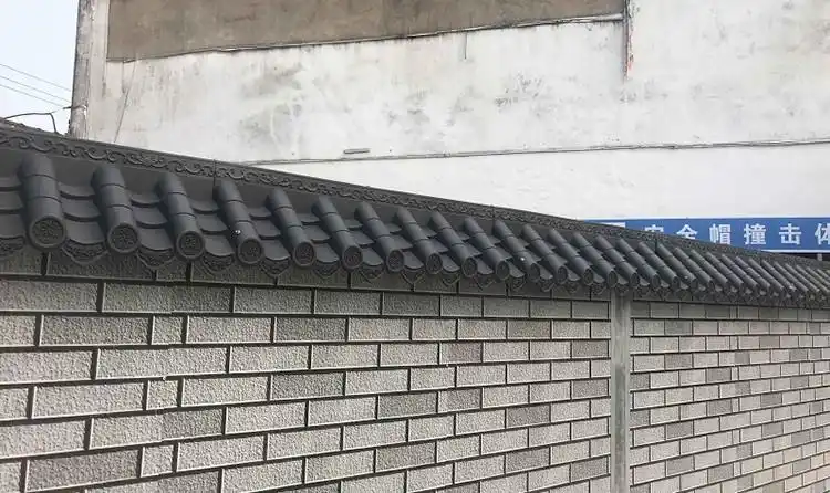 树脂瓦琉璃瓦屋檐仿古瓦片屋顶中式一体门头塑料瓦仿琉璃瓦滴水檐