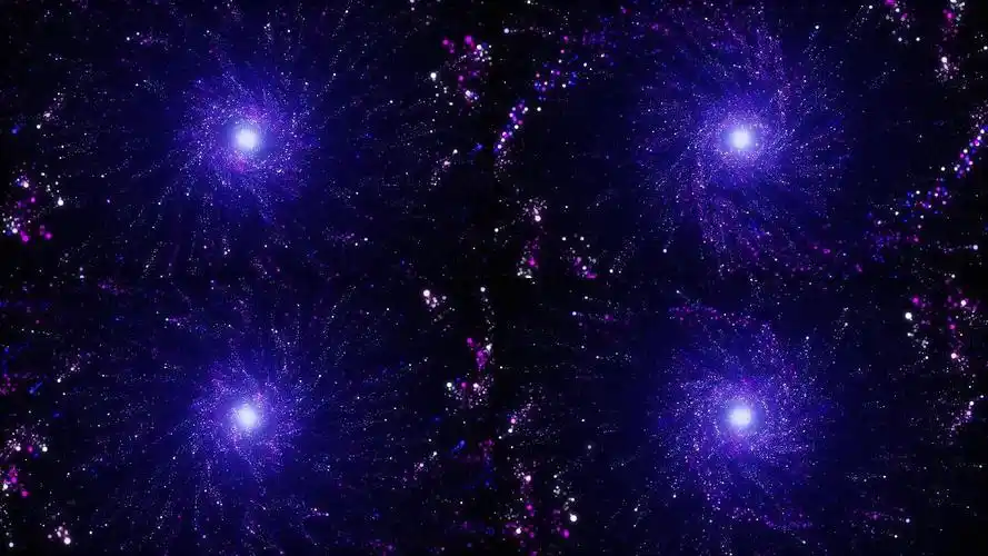 蓝紫色全息粒子星空led舞台