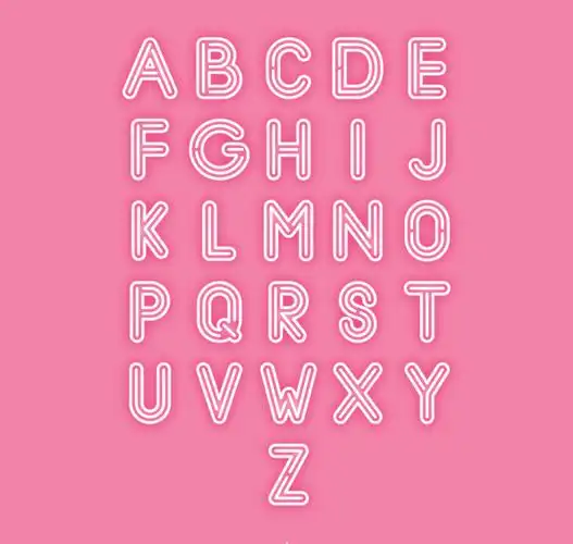 26个白色英文字母矢量素材_矢量字体_懒人图库