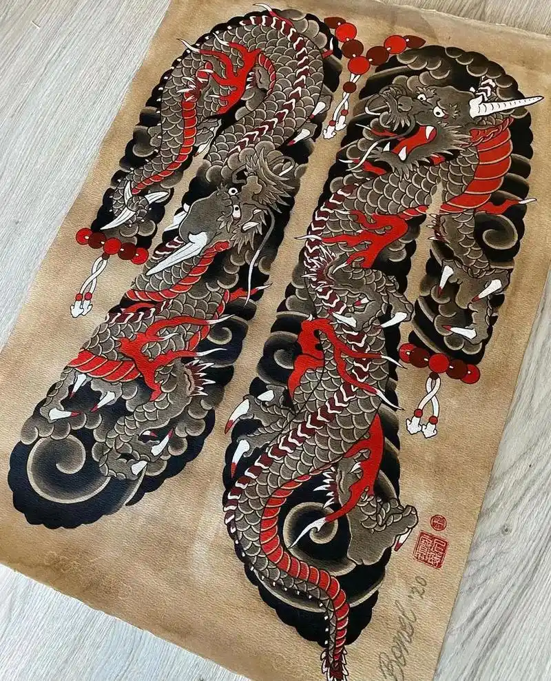 今天跟新一期传统经典题材——龙#日式满背 #传统刺青 #日式 - 抖音