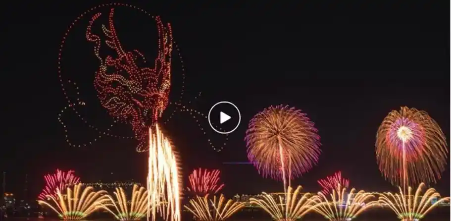 湖南浏阳烟花绽放全国送去新年欢乐和祝福