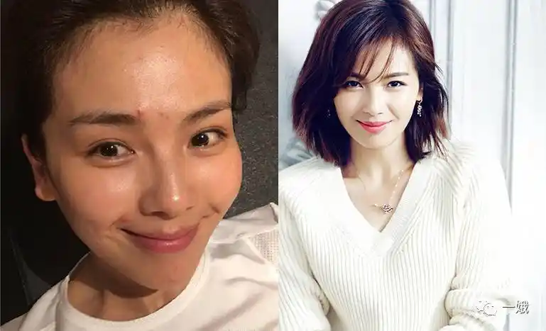 baby单独拍照不觉得有什么问题,但是跟更白的倪妮在一起就有点吃亏了