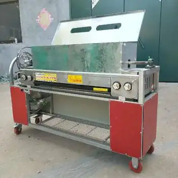 众宝机械自动旋转烧饼炉红盖烧饼机电气两用温控火烧炉数显烧饼炉