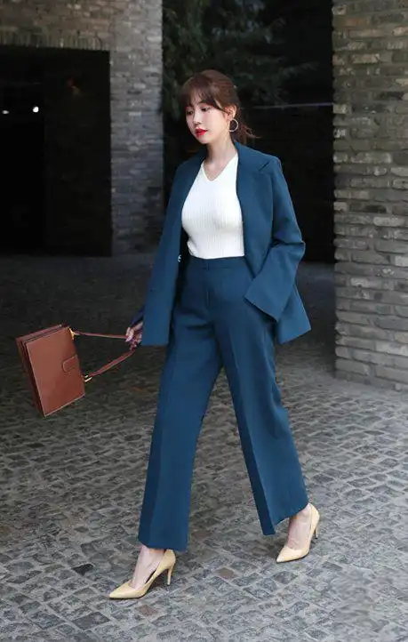 韩国女士小西装穿搭超美女装小西装搭配技巧在这