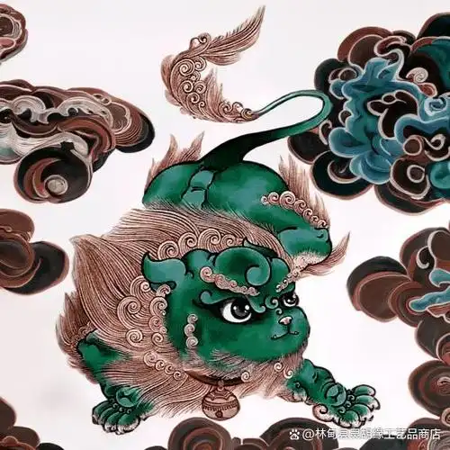 貔貅的外貌独特,通常被描绘为一只巨大的野兽,拥有猛烈的爪子和锋利的