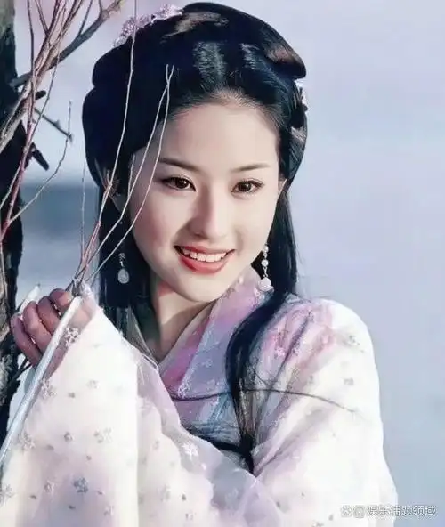 刘亦菲的王语嫣个人感觉是她所有古装剧最美的造型,尤其眉型个人认为