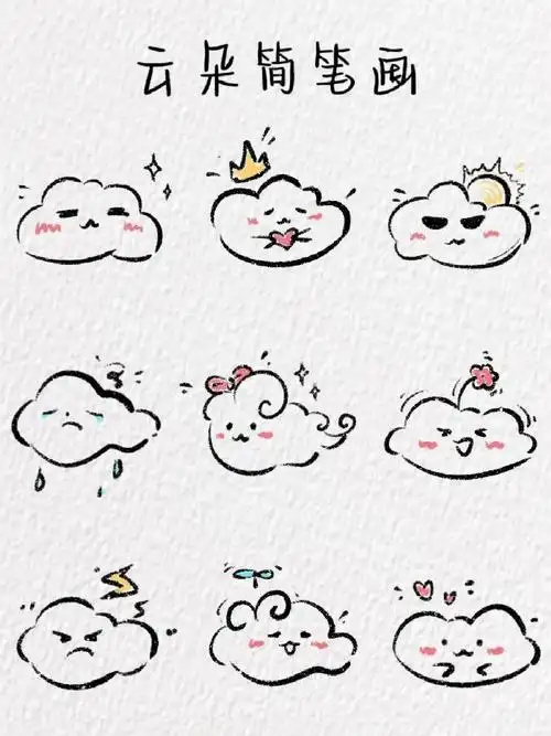 简笔画:云朵简笔画教程!#状元课堂笔记