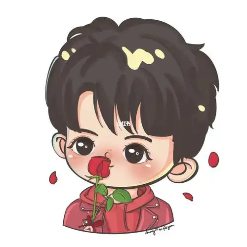 手绘练习13玫瑰花肖战小头像