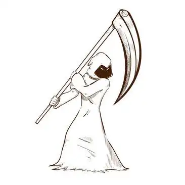 手绘死神矢量素材