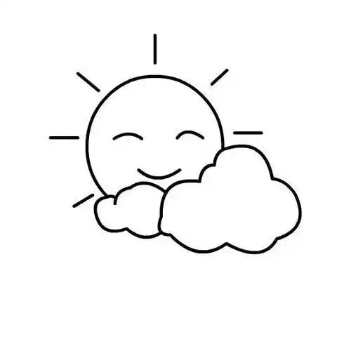 大自然简笔画 简笔画大全 template天气简笔画可爱天气简笔画晴天各种