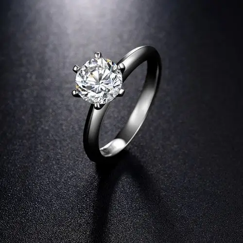 钻石18k石女经典六爪gia裸钻1克拉钻戒正品手饰