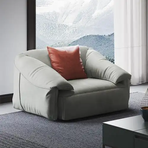 现代活动沙发客厅户型单人布艺沙发北欧