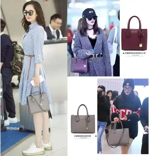 mk女包新款杨幂同款mercer小方包miss kelly锁头单肩斜跨手提包女