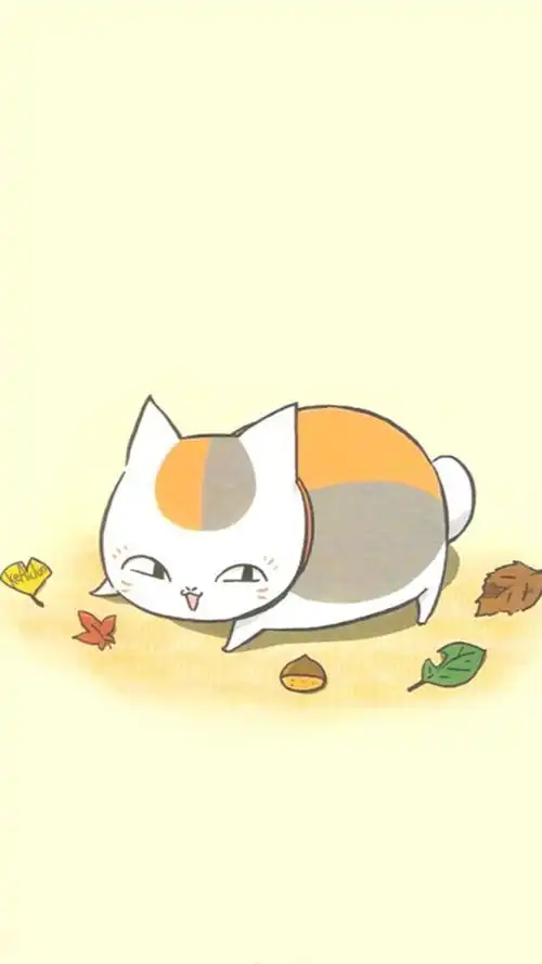 动漫夏目友人帐里的猫咪老师招财猫手机壁纸