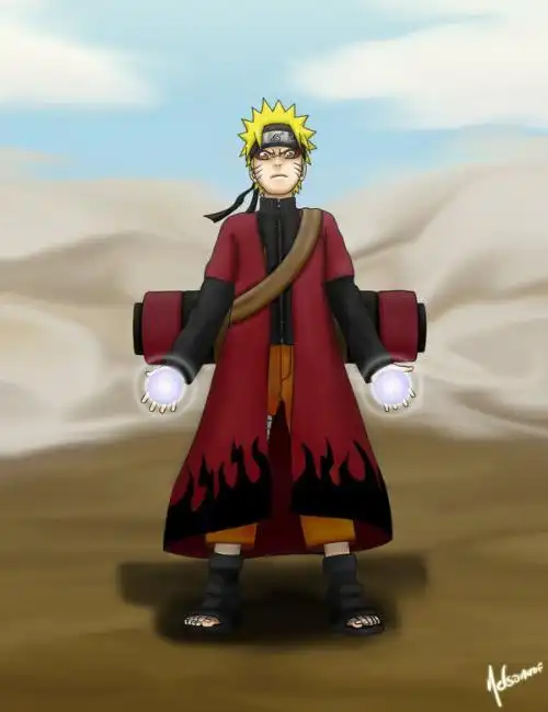 求一张鸣人仙人模式的全身正面照.