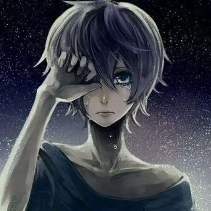 动漫男头像流泪图片唯美图片