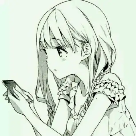 二次元头像女生侧脸黑白 女生头像图片大全 -【爱个性】