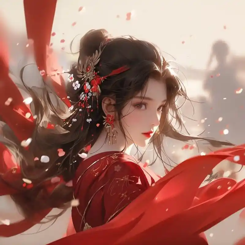 古风女生头像|红衣古装