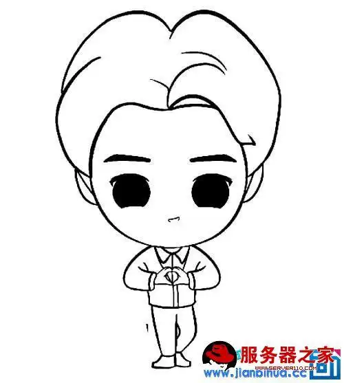 素描简笔画卡通女孩q版