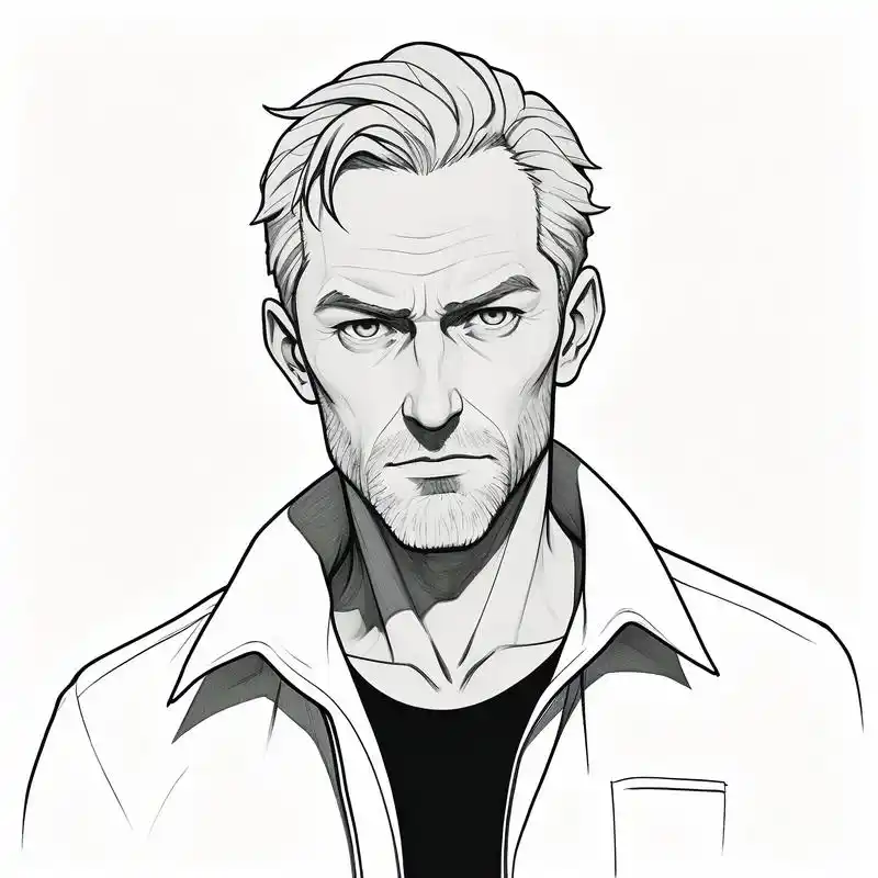 96沧桑大叔的黑白素描头像94