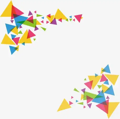 漂浮物三角形彩色花纹