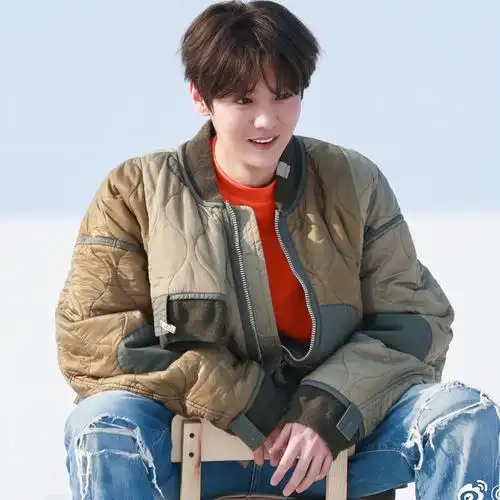 原版五哈哈哈哈哈3鹿晗同款棉衣外套冬季拼接保暖棉服上衣男衣服