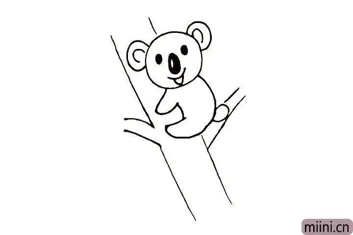 树袋熊考拉简笔画步骤教程