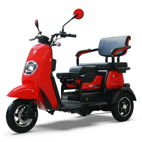 三轮车雅迪乐酷豪华电动车电瓶车老人接送孩子多人电动三轮车