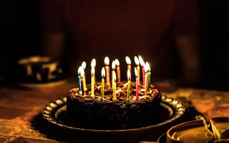 蛋糕,蜡烛,火焰,祝贺