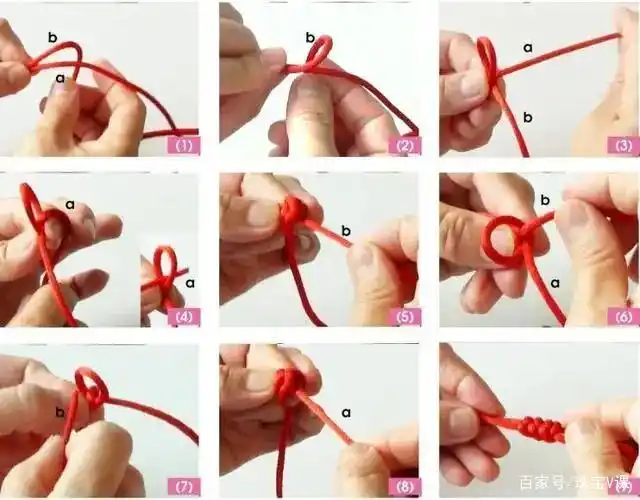最后为大家附上编绳步骤