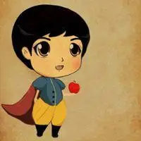 灰姑娘与王子的q版卡通情侣头像