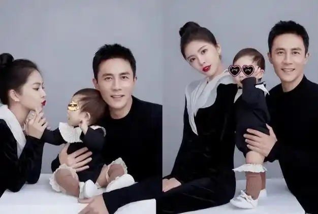 杜淳晒一家三口合影!